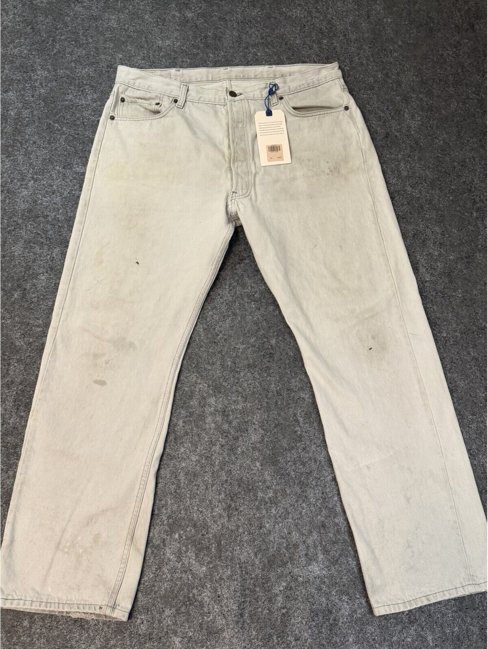 Levis Authorized Vintage 501 XX Jeans Mens 38 Made USA Light Wash Distressed